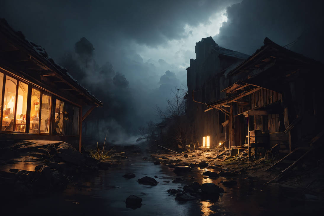 Night Scenery by Yomogun on DeviantArt