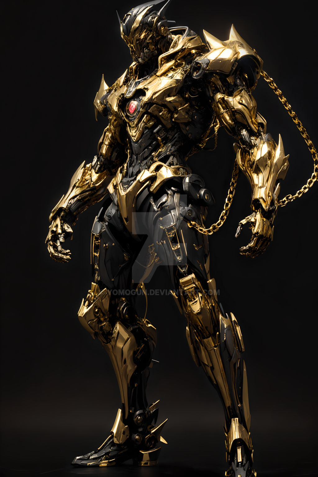 Cybernetic Sentinel - Gold| 8K by Yomogun on DeviantArt