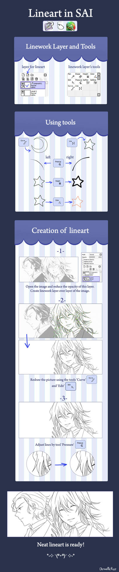 Lineart Tutorial  SAI