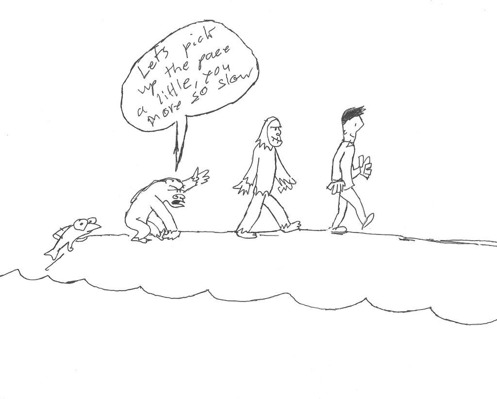 Evolution Sketch by queenelizathedog on DeviantArt