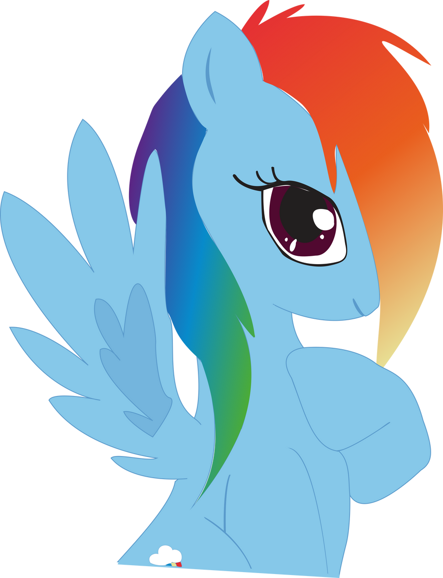 My Little Pony: FiM Rainbow Dash Shy Vector