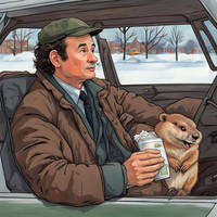 Bill Murray in Groundhog day