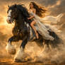 Lady Godiva rides her Clydesdale!