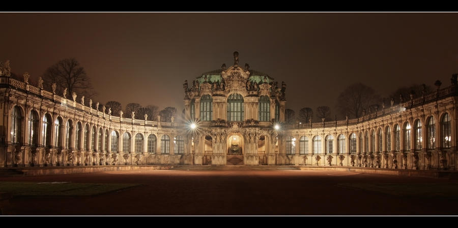 Dresden Zwinger at Night DRI