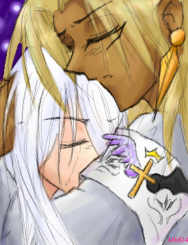 Malik Ishtal + Ryou Bakura Hug