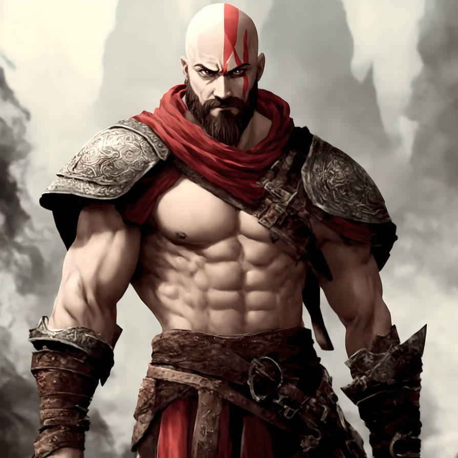 How AI sees Kratos | AI Generated by UMunchkin on DeviantArt
