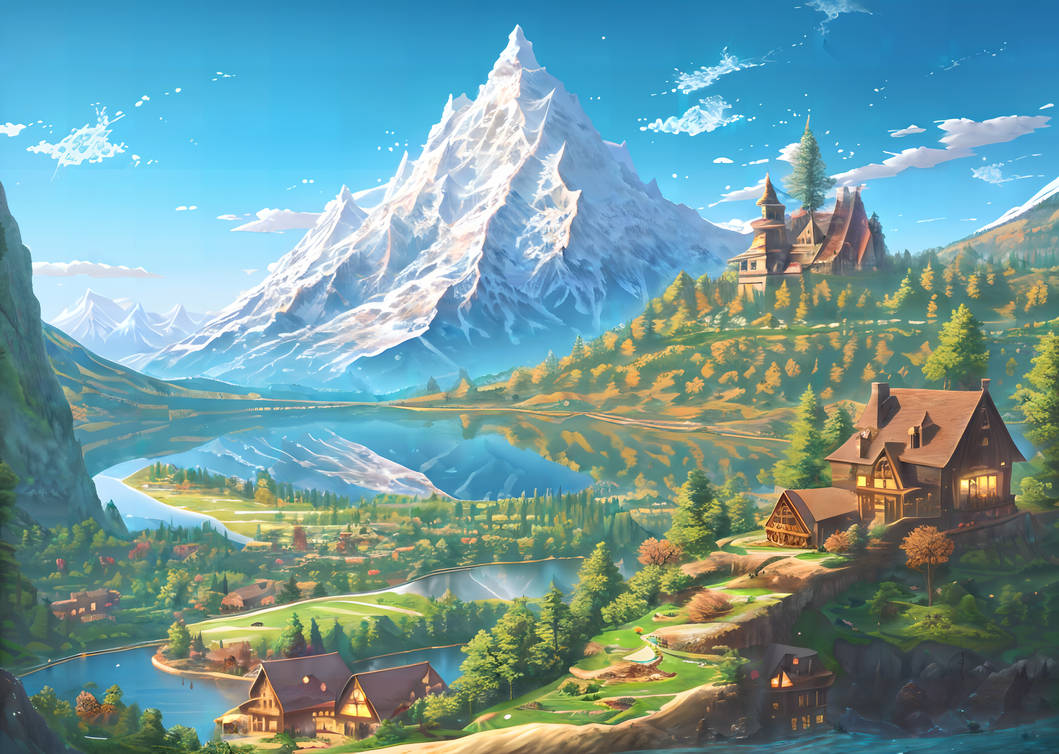 Fantasy Landscape | AI Generated by UMunchkin on DeviantArt
