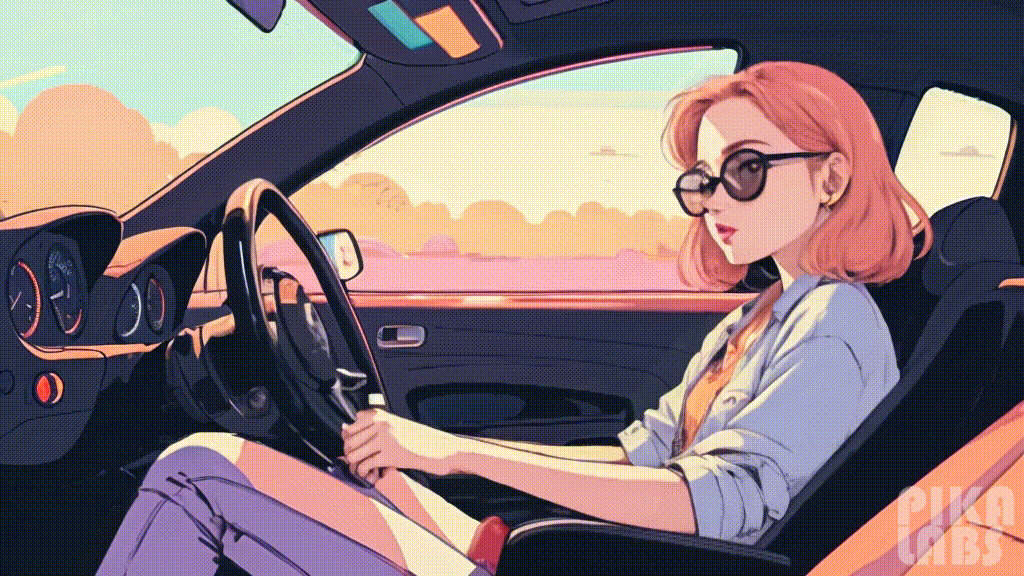 Woman is driving a car | AI Animated by UMunchkin on DeviantArt