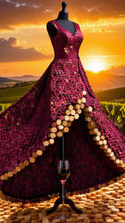 Dress Made of Wine Corks