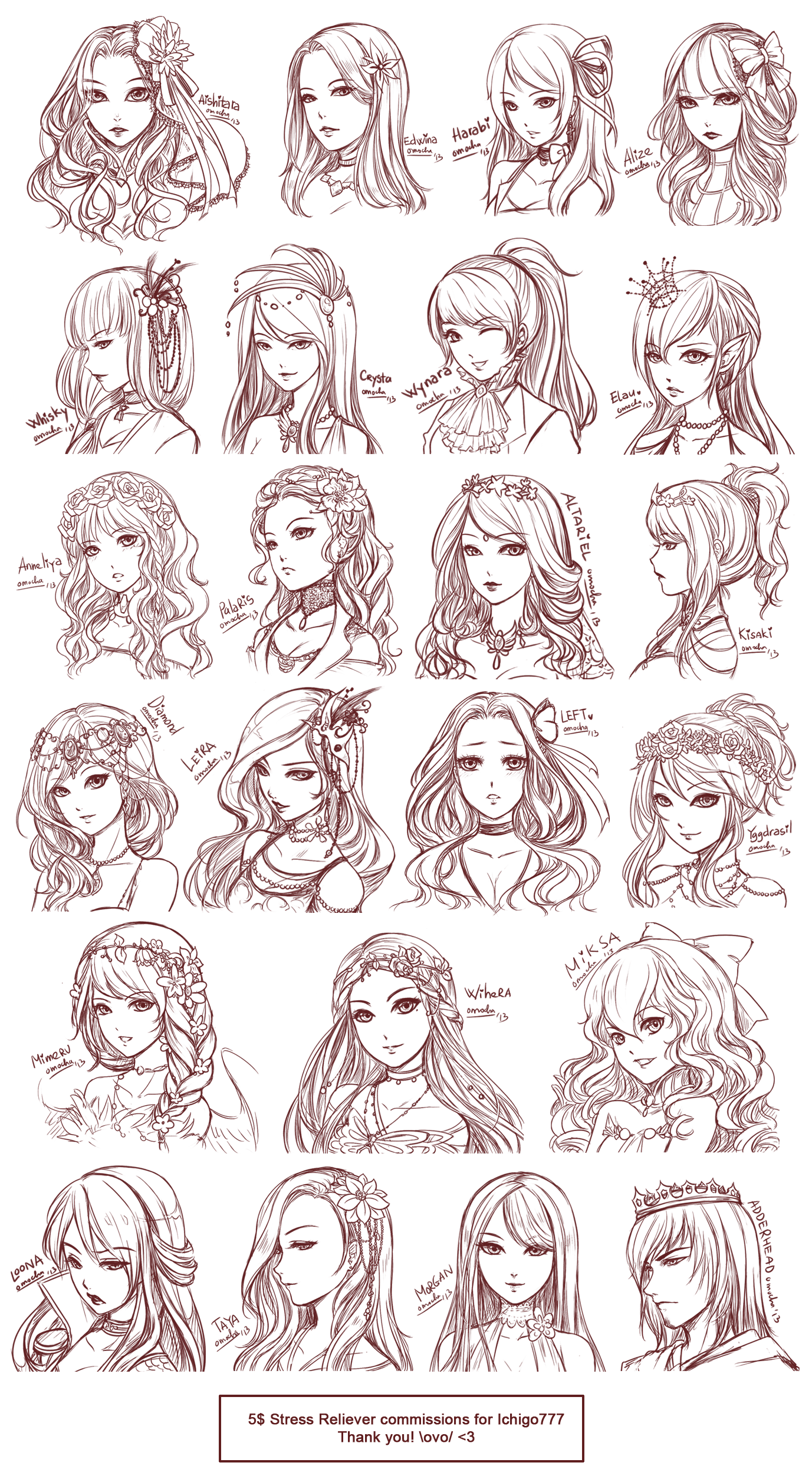 Manga girl hair reference III by StyrbjornAndersson on DeviantArt