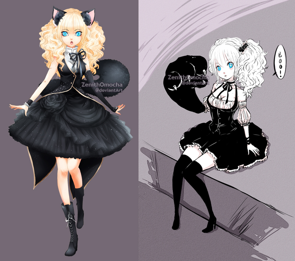 48hrs AUCTION Adopt: Blonde Blackcat [CLOSED!]