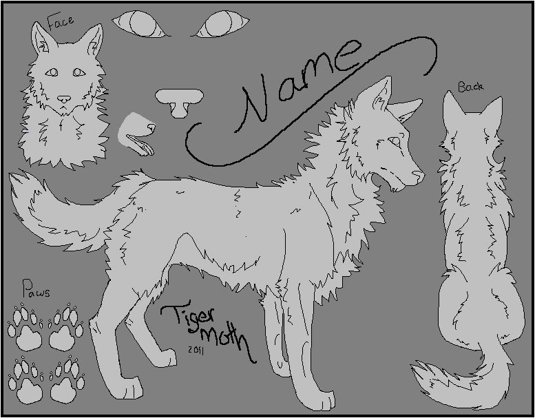 Free Wolf Template. by T-igermoth on DeviantArt
