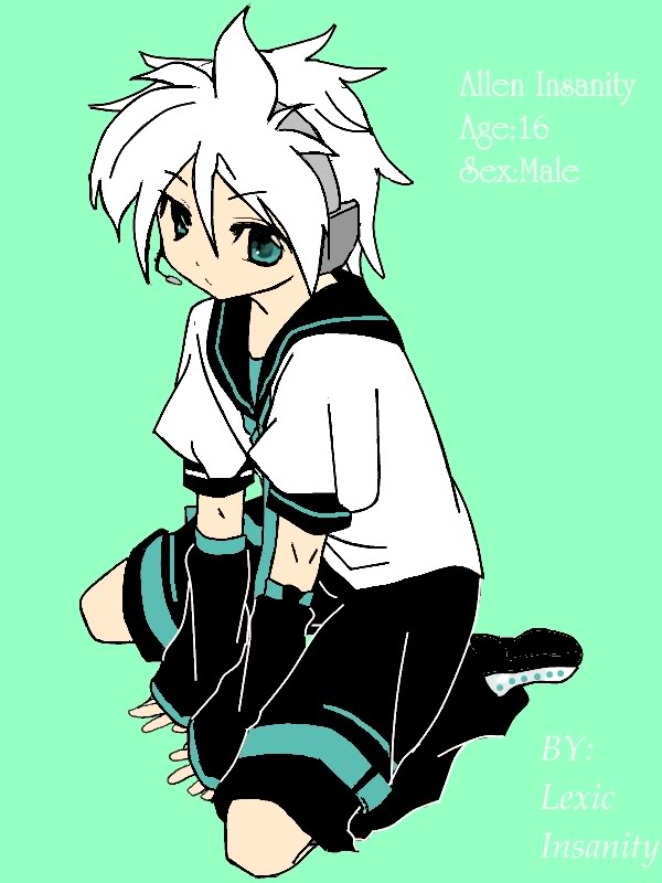 Allen in vocaloid outfit