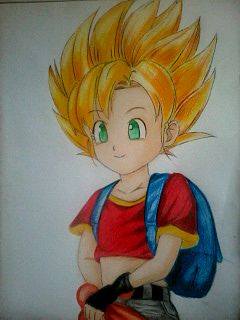 2014 Drawing - Super saiyan Pan :)