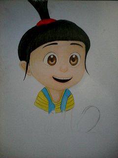 2014 Drawing - wip of Agnes from Despicable Me :)