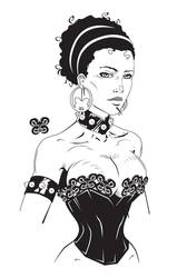 RockGirl Close Inked by Izryell