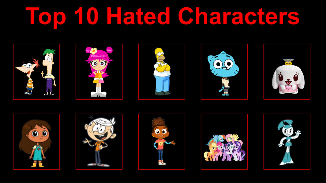 Top 10 Hated Characters By Fyims On DeviantArt the-10-most-unlikable-cartoon-characters-of-all-time