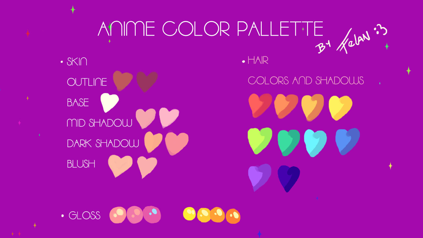 Anime color palette :) by Felanka on DeviantArt