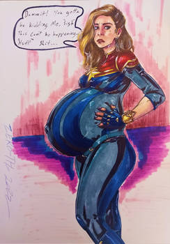 Captain Marvel's Spontanious swelling belly!