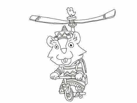 Russ Copter -Line Art-