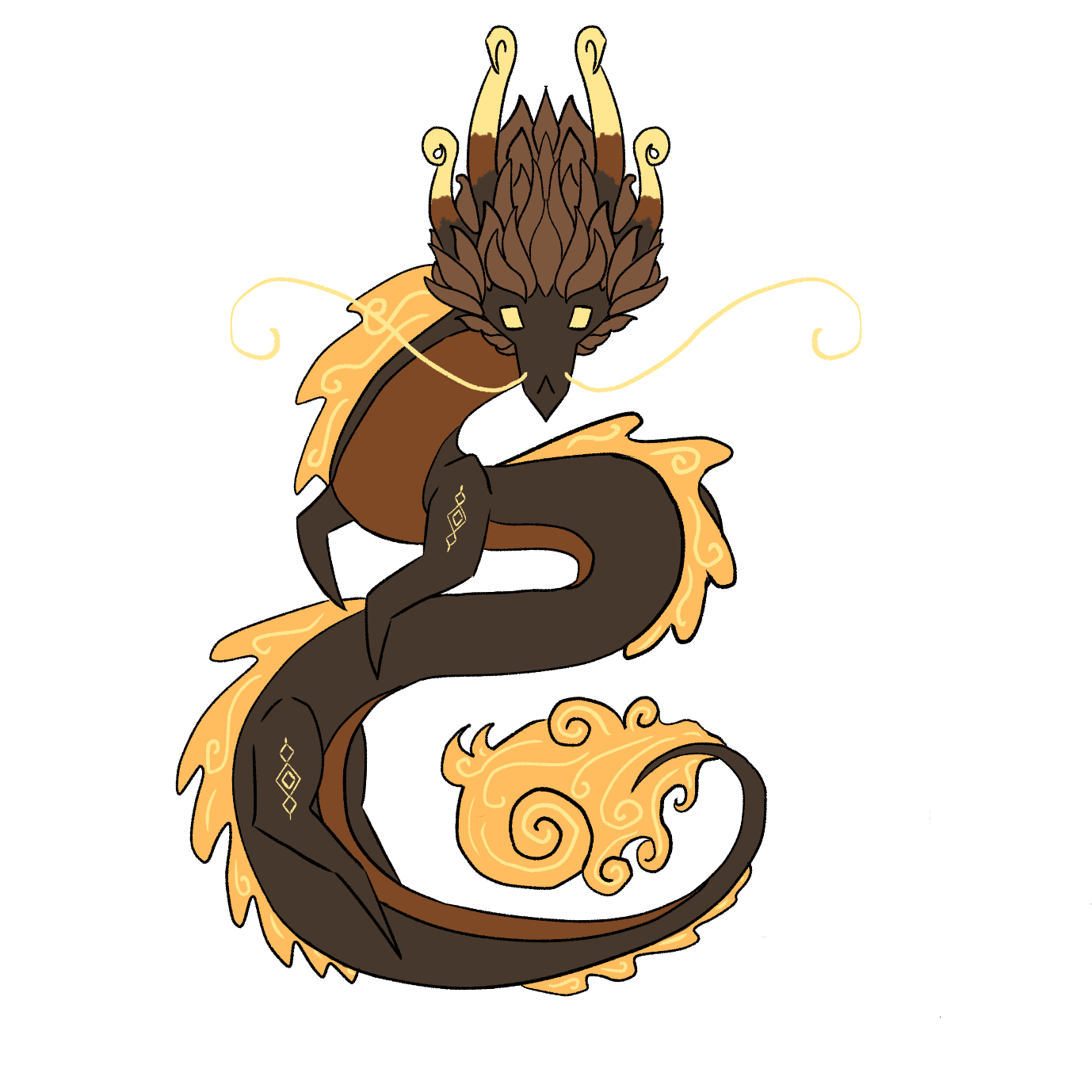 Zhongli from Genshin Impact in his dragon form ) by 0Squidge0 on