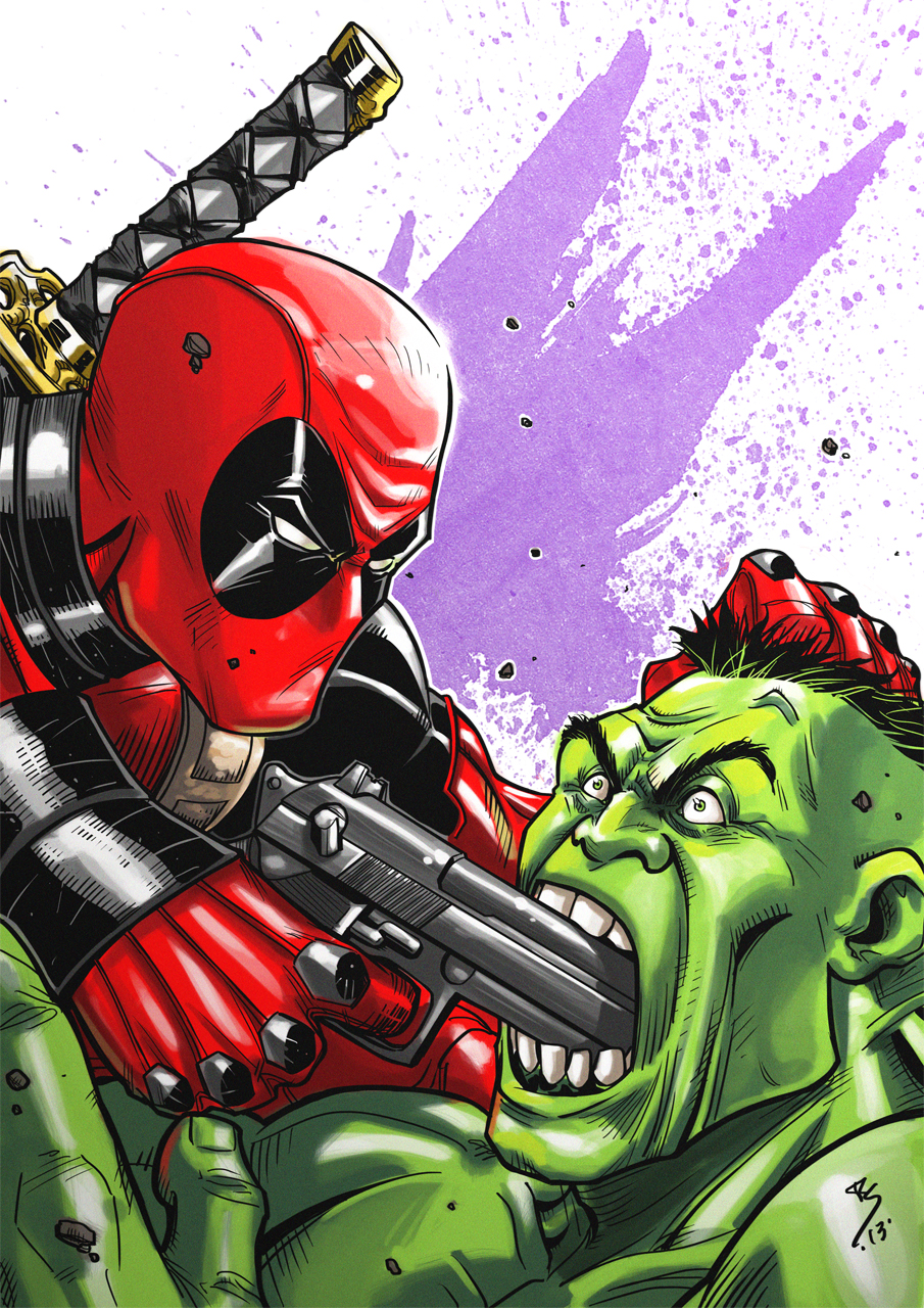 Deadpool vs Hulk colors... by Ruihq on DeviantArt