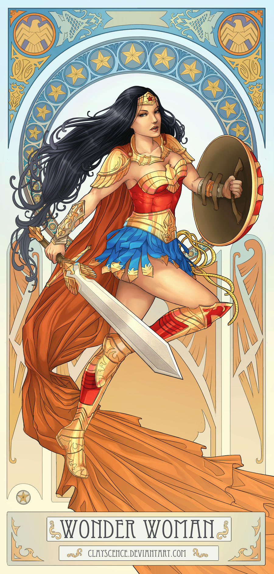 Wonder Woman Nouveau (w/video process)