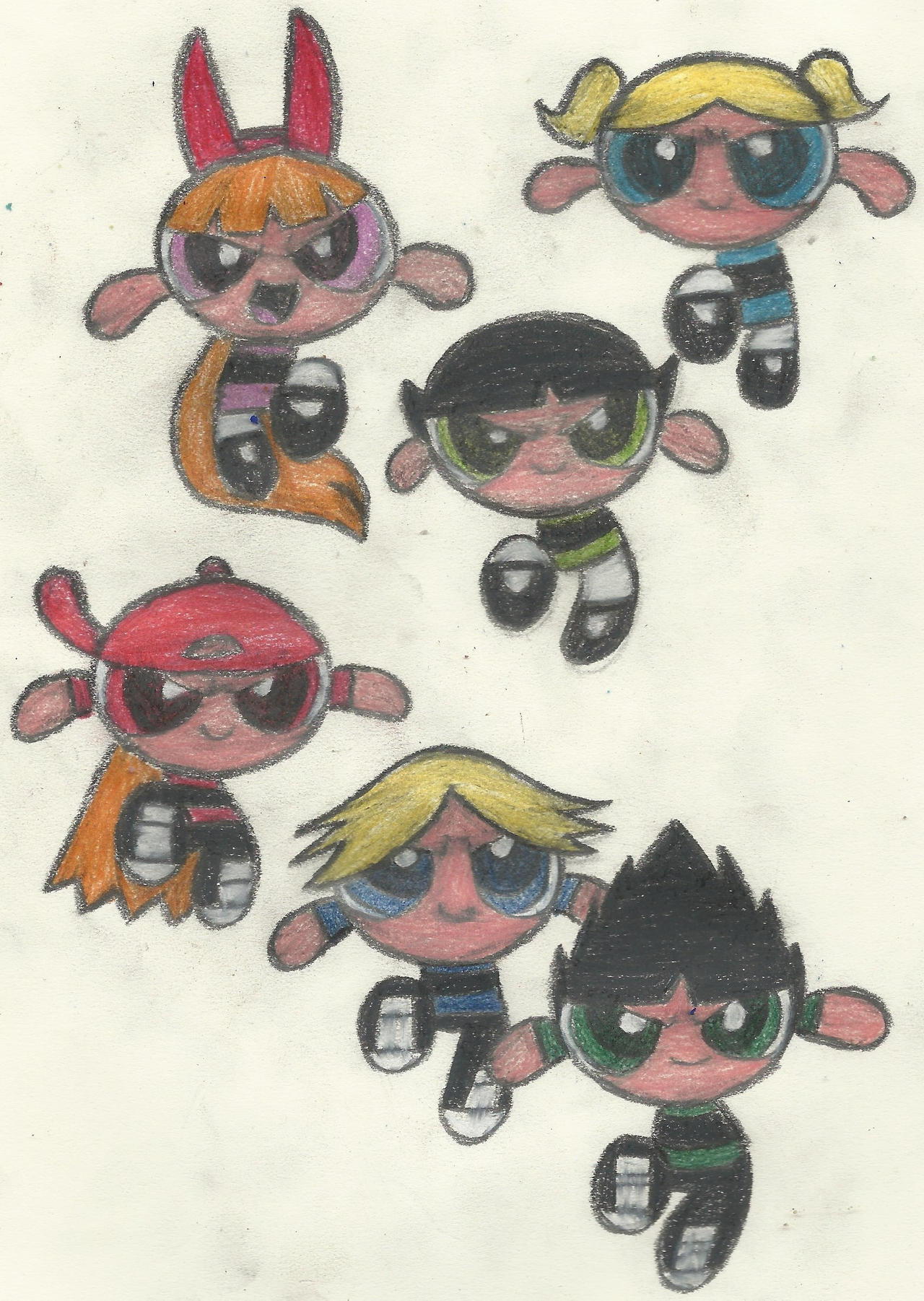 Powerpuff Girls and Rowdyruff Boys by 11BlueTwinkle on DeviantArt
