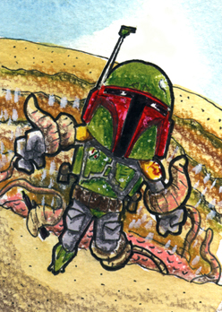 Chibi Boba Fett vs. Sarlacc