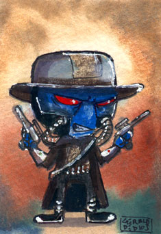 Cad Bane Chibi Sketch Card