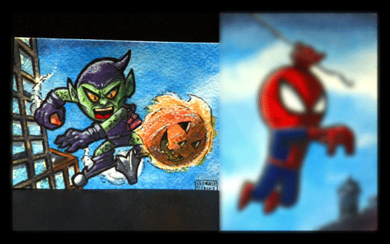 Spidey vs Green Goblin Animated gif