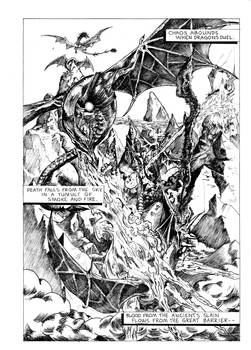 Utopia is Burning issue 1: when dragons duel, pg 1