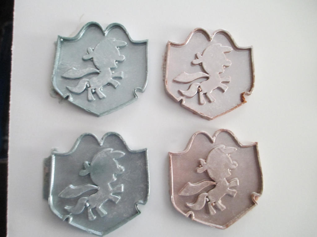 CMC Pin Silver Green, Silver Bronze  Bronycon 2014