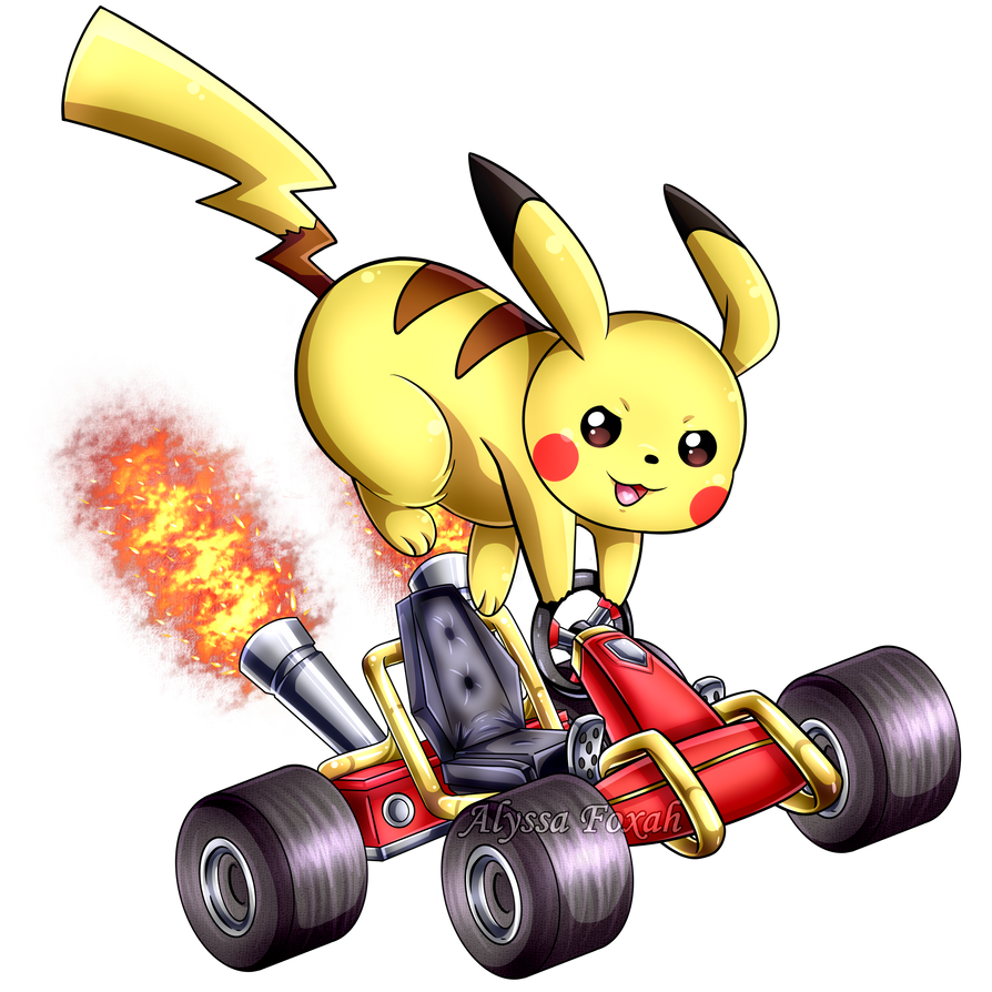 Pikachu Kart Racing by AlyssaFoxah on DeviantArt