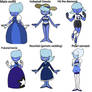 Cornflower Sapphire outfits (and her Pearl)