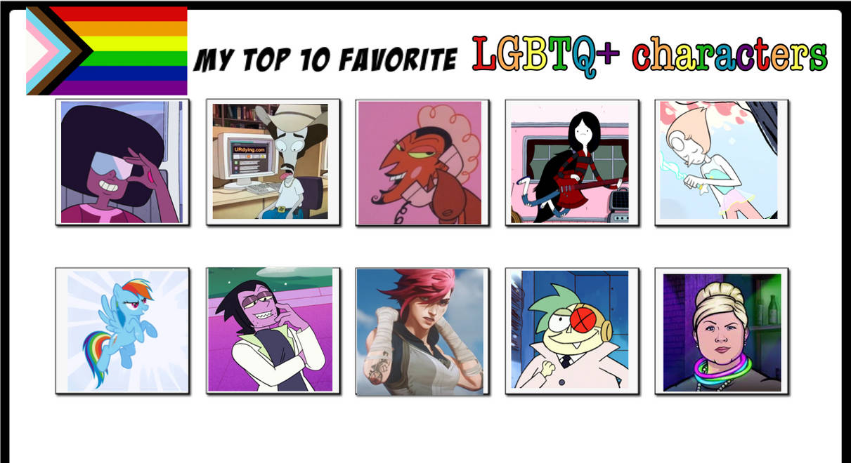 My top 10 LGBT characters by poninator on DeviantArt