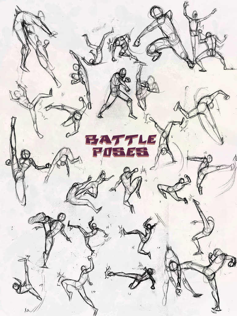 Battle Poses- Kick and Punch by ElementJax on DeviantArt