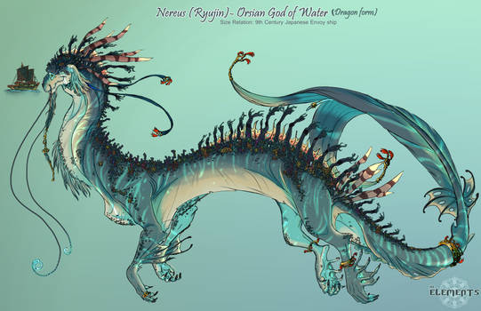 ELEMENTS- Nereus Orsian God of Water Dragon Form