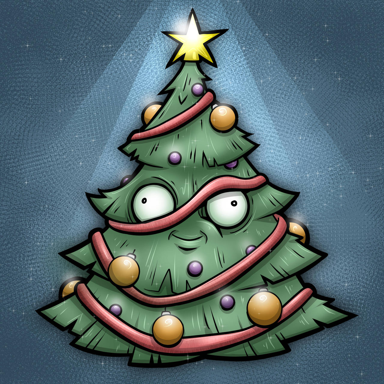 Googly Eyes Christmas Tree Illustration by AaronCillustrations on DeviantArt