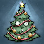 Googly Eyes Christmas Tree Illustration by AaronCillustrations