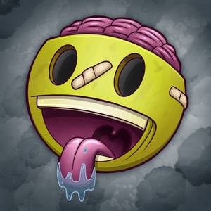 Smiley Brain Cartoon Illustration