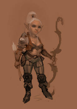 Fae Ranger demo de concept art de personajes