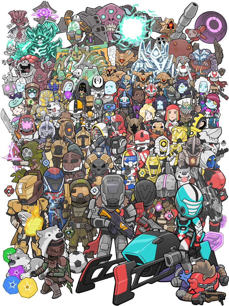 2016 Bungie 25th Anniversary Destiny Poster by KevinRaganit