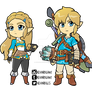 Zelda and Link Breath of the Wild