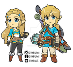 Zelda and Link Breath of the Wild
