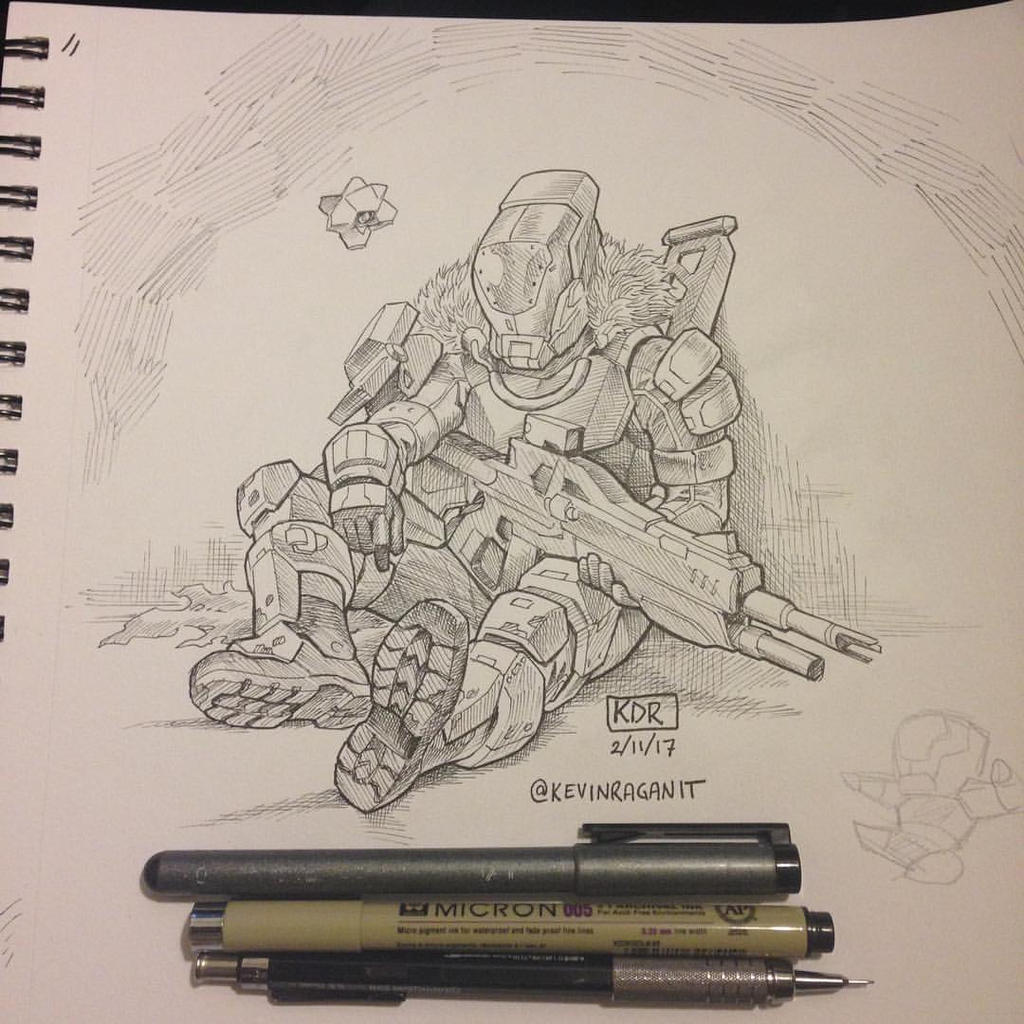 Tired Titan ink by KevinRaganit