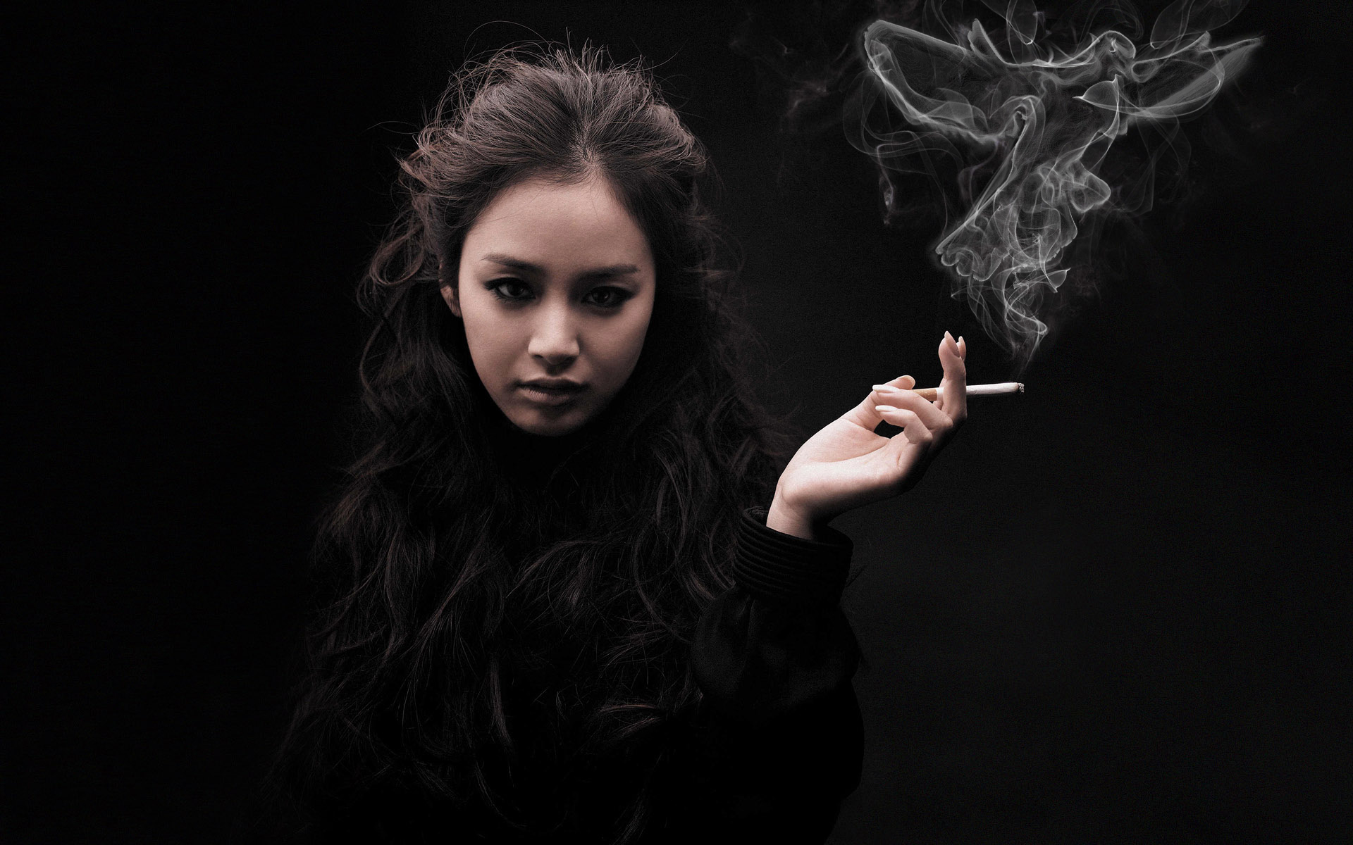 smoking girl