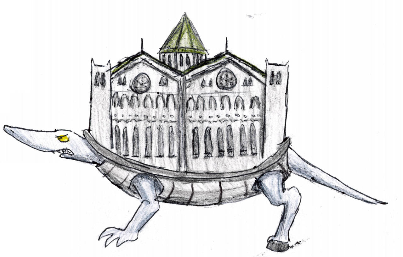 Gothic shell beast Cathedralsaurus by TimbukDrew on DeviantArt
