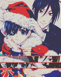 Ciel and Sebastian. Merry Christmas.