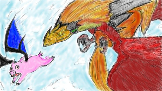 Dragonbird hunted a Pig